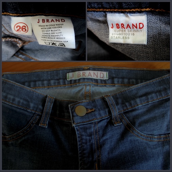 J Brand Starless Dark Wash Skinny Jeans 26 - Picture 10 of 13
